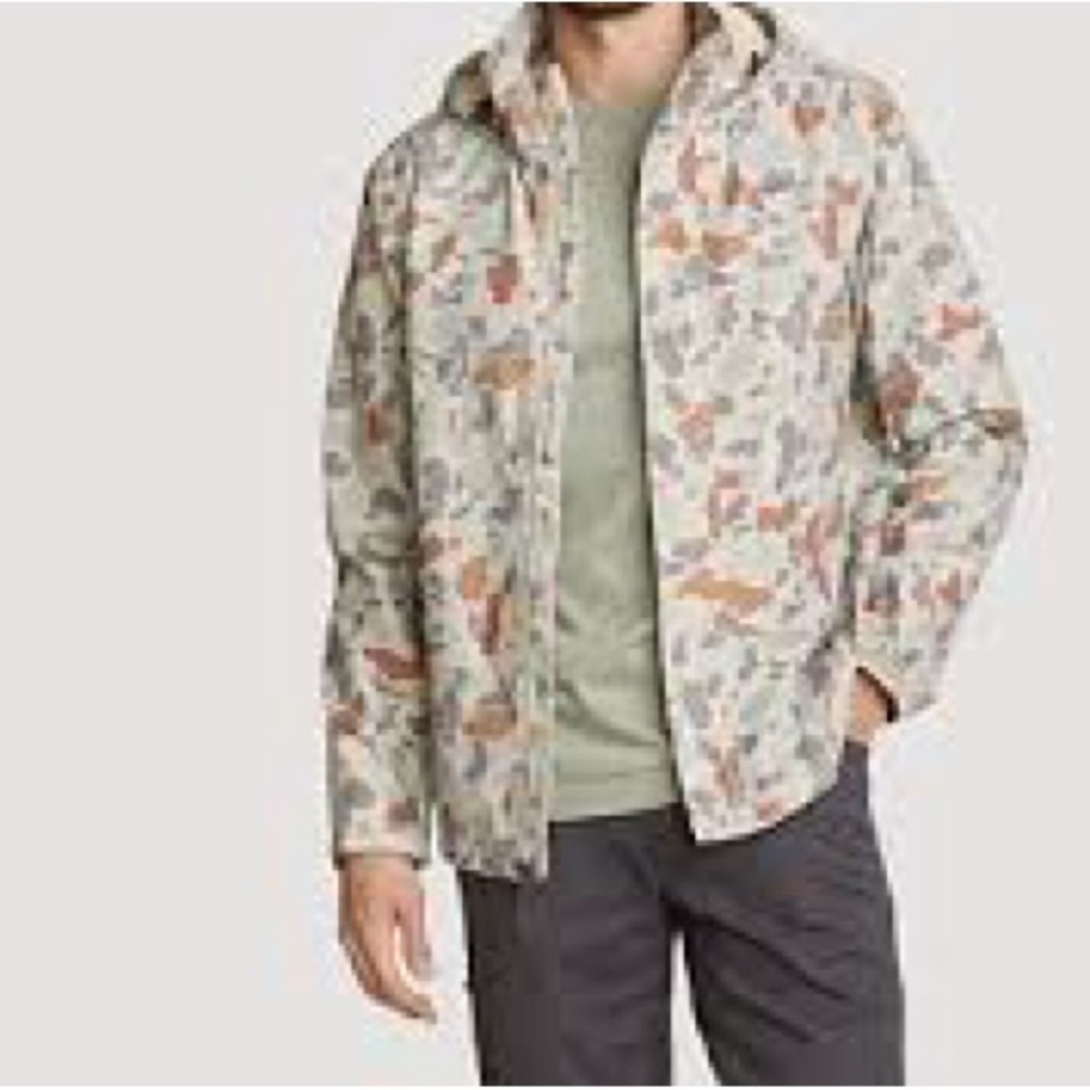 Eddie Bauer Camo Hooded Lightweight Jacket Mesh Lined Sz L